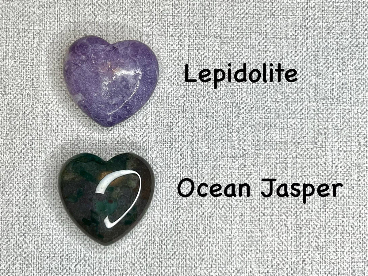 Crystal Heart Pocket Hug for Boyfriend, Crystal letterbox gift, Thinking of you present, Poem Card, Choose Crystal Type, Metaphysical Shop