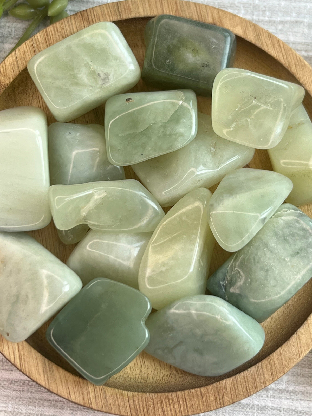 Green Jade Tumblestones, Ethically Sourced Crystal