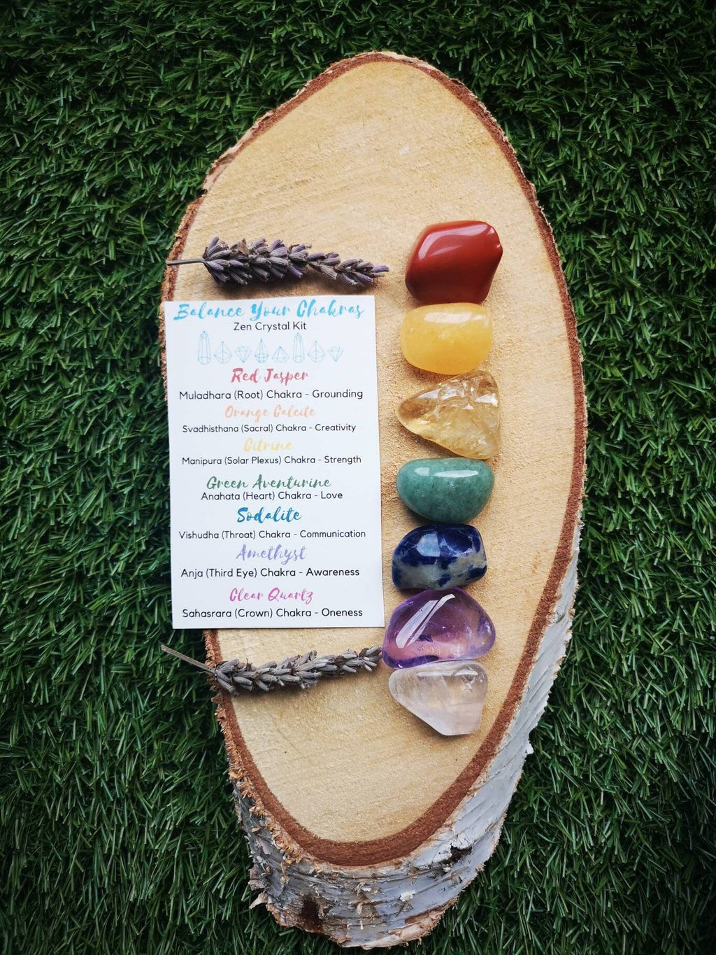 Balance Your Chakras Zen Crystal Kit, Chakra Crystal Set, UK Crystals, Ethically Sourced, Healing Crystals, Crystal Gifts, Reiki, Chakra