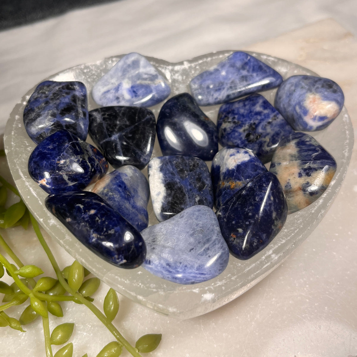 Sodalite Tumblestones, Small & Large Options, Consciously Sourced, UK Crystals, Blue Crystals for grounding, Metaphysical UK Gemstones
