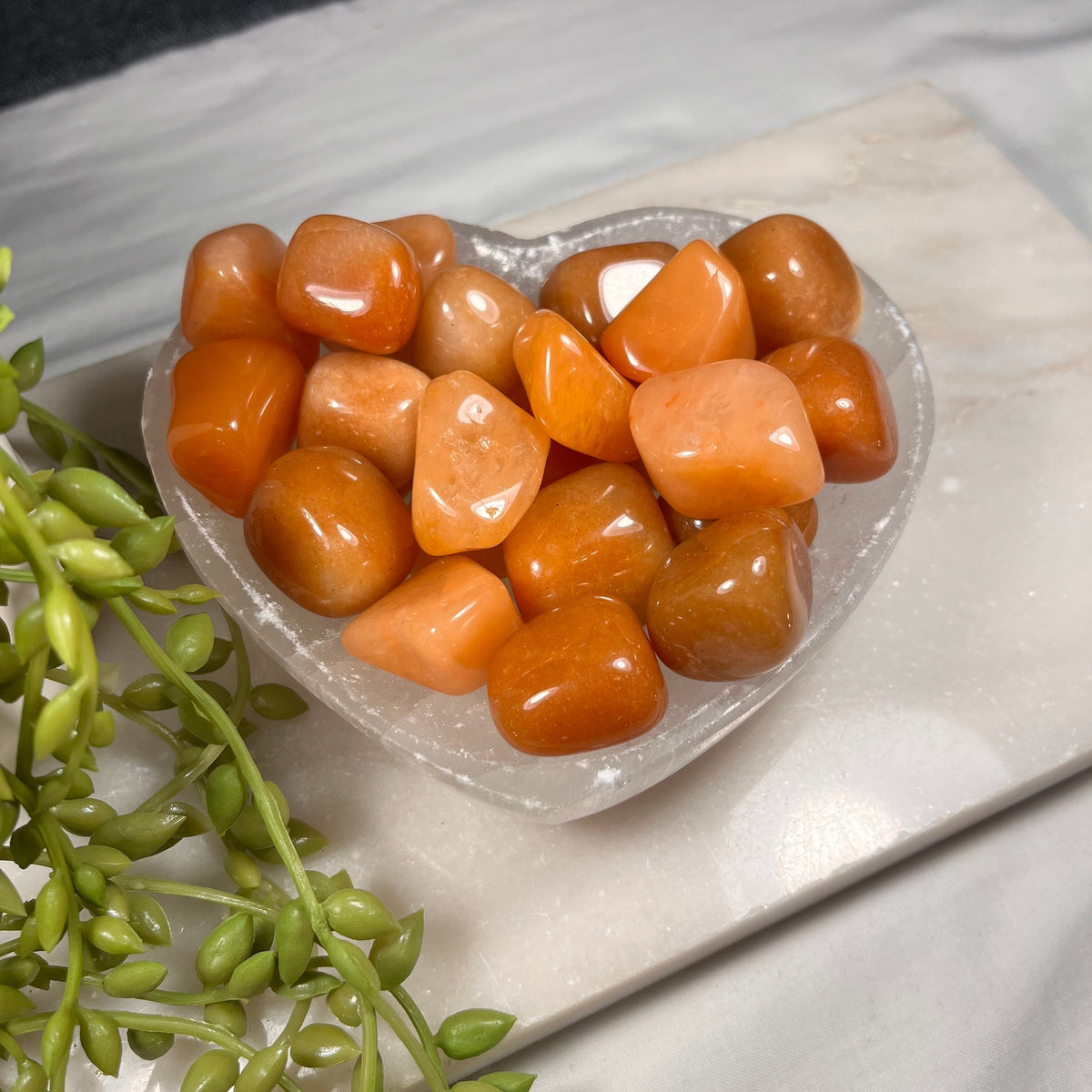 Peach Aventurine Tumblestones, Consciously Sourced UK Crystals