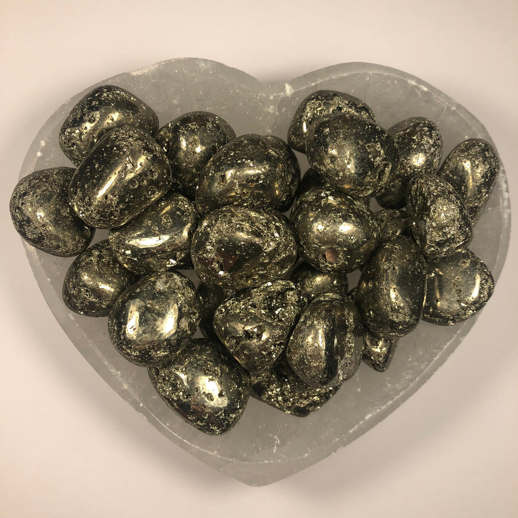 Pyrite Tumblestones, Crystals to Attract Abundance and Wealth, Fools Gold Tumbles