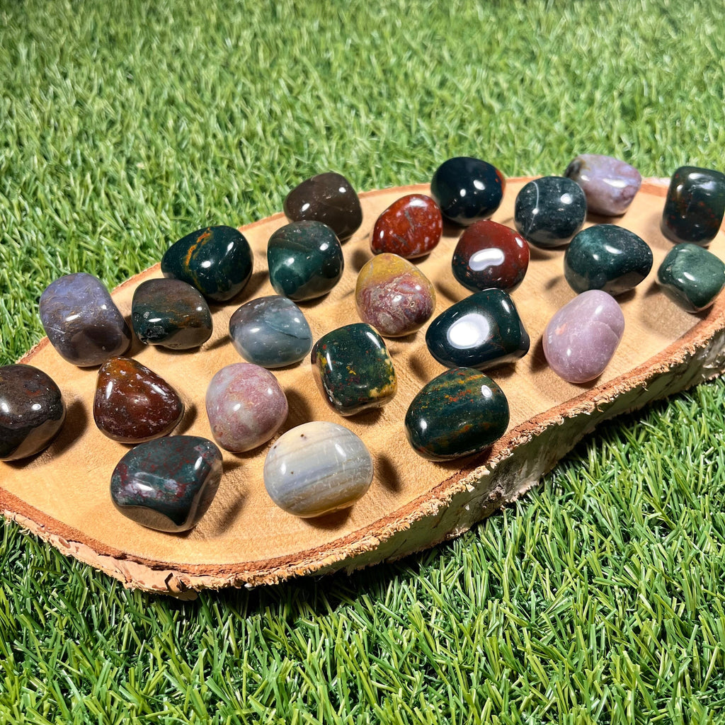 Fancy Jasper Tumblestones, Ethically Sourced Healing Crystals, Polished Stones for Grounding and Meditation, Root Chakra Metaphysical Gift